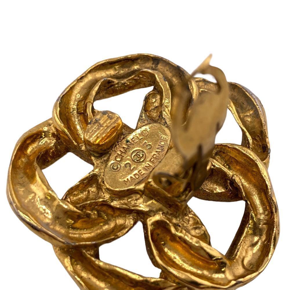 CHANEL 23 Coco Mark Earrings Gold Ladies - Picture 10 of 12